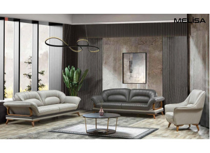 Suite de canapé de luxe Ensemble de canapés 3+3+1 places Fauteuil en tissu 3 pièces.