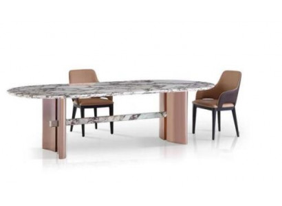 Salle à manger Meubles en acier inoxydable Table à manger ovale Design de table Tables Meubles de luxe