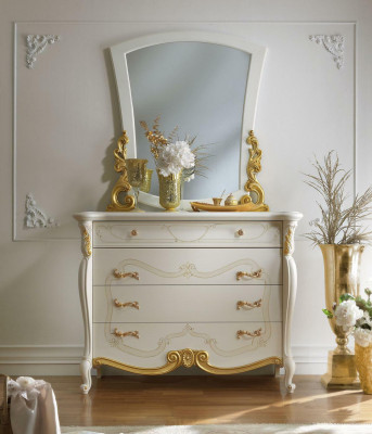 Meubles de style élégant Armoire de chambre Commode Buffet classique avec miroir