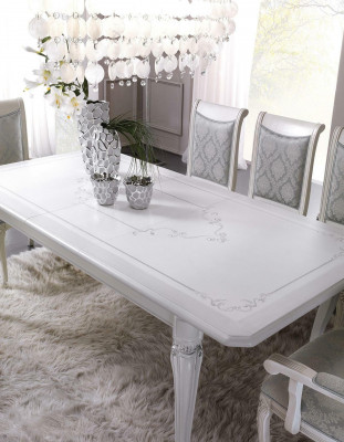 Meubles de salon italiens Table à manger Jusqu'à 6 personnes Tables Baroque Rococo