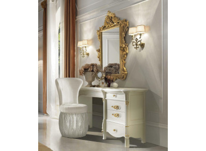 Table de toilette Miroir Tabouret Buffet Chambre Commode Baroque Rococo 3 pièces neuf