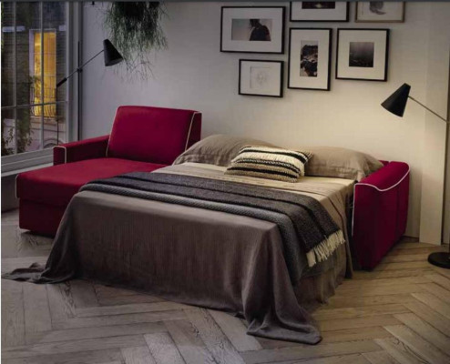 Canapé d'angle design moderne Focus en tissu en forme de L Canapé Paysage de vie italien Meubles