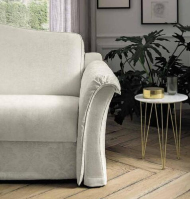 Salon canapé 3 places Gris Meubles design Canapé rembourré Tissu 208 x 103cm