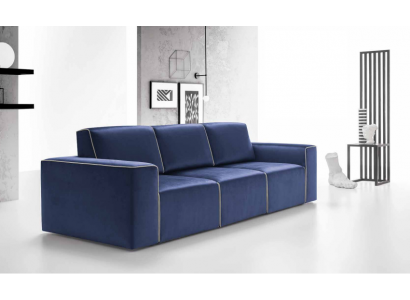 Canapé trois places Design en tissu pour canapé 3 places moderne mobilier de salon Alfitalia