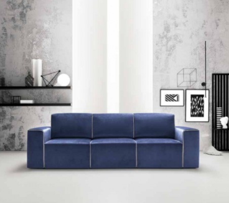Canapé trois places Design en tissu pour canapé 3 places moderne mobilier de salon Alfitalia