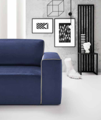 Canapé trois places Design en tissu pour canapé 3 places moderne mobilier de salon Alfitalia