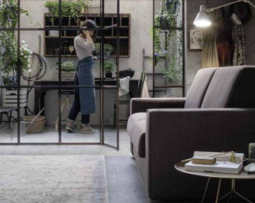 Canapé Deux places Tissu Canapé Rembourrage 2 Places Salon Canapé Textile Canapé Design