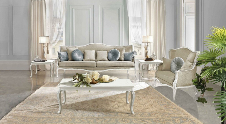 Baroque Rococo Ensemble de canapés 3+2 places Canapés Rembourrage Canapés Textile Nouveau