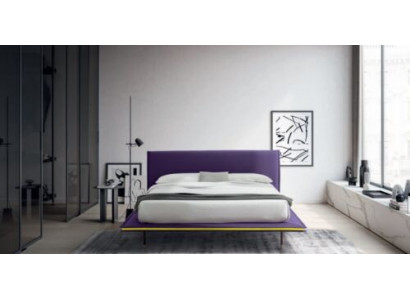 Lit de design 140x200cm Rembourrage Lits de Luxe Doubles Chambre de Sommeil d'hôtel Bois neuf