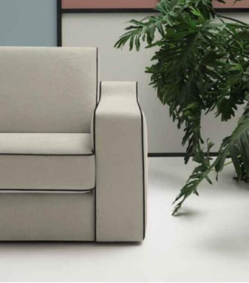 Conception Textile Moderne Canapé Luxe Canapé d'angle en forme de L Meubles Rembourrage Beige alfitalia
