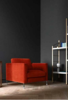 Design Lounge Club Fauteuil relaxant Chaise Rembourrage Télévision Textile Rouge Tissu de luxe neuf