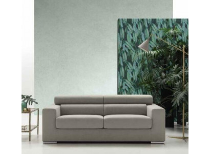Canapé 3 places Canapé Moderne Luxe Siège Rembourrage Tissu Gris en Tissu alfitalia
