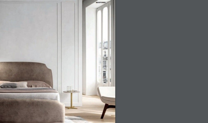 Chambre double de luxe en textile 200x200 Lit Lit rembourré Italie Meubles