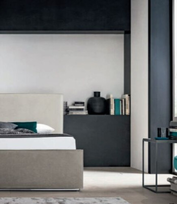 Design de meubles italiens lit chambre lits cuir hôtel de luxe rembourrage nouveau