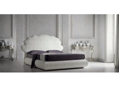 Meubles de chambre à coucher de design haut de gamme d'Italie Lit double 160x200cm Meubles en bois Textile