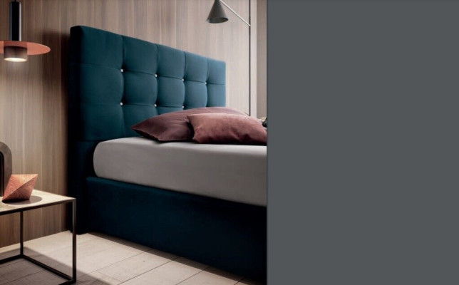 Lits de design Chambre de sommeil Textile 180x200cm Lit Rembourrage Luxe Double Hôtel nouveau