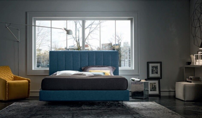 Designer Bed Chambre Lits Textile Hôtel de Luxe Tissu Rembourrage Siège Italie