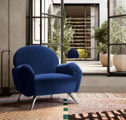 Canapé Canapé Tapisserie Chaise moderne contemporaine Fauteuil Italie 1 place