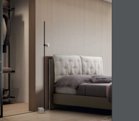 Designer Lit Chambre Lits Textile Hôtel Luxe Tissu Rembourrage Siège Italie