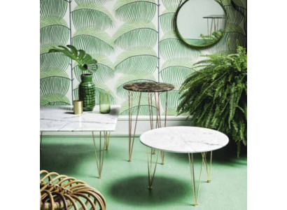 Table d'appoint de luxe Mobilier de design Table basse Salon Ronde Noble Art Moderne