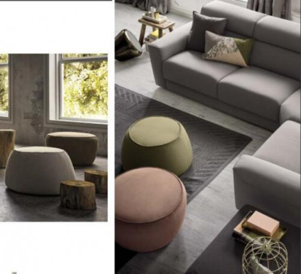 Tabouret Tabouret Pouf Pouf Pouf Repose-Pieds Ottoman Velours 50x67m Textile