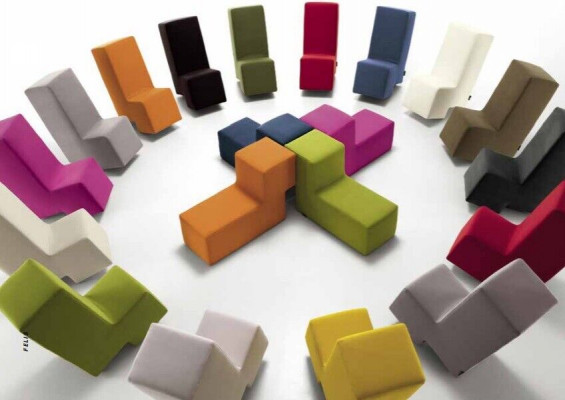 Tabouret Pouf Chaise Longue Banquette Siège de salon Meubles rembourrés Italie