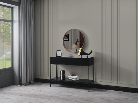 Miroir classique en bois Miroir mural Design marron Salon nouveau