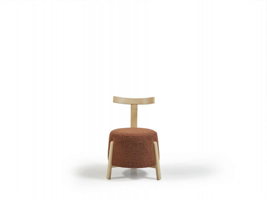 Chaise de luxe Salle à manger Rembourrage Fauteuil rond Siège de salon 1x Fauteuil neuf