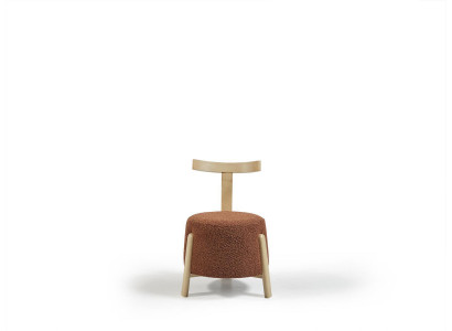 Chaise de luxe Salle à manger Rembourrage Fauteuil rond Siège de salon 1x Fauteuil neuf