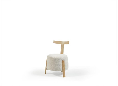 Chaise Salle à manger Chaise rembourrée Salon Blanc Siège textile Fauteuil Bois nouveau