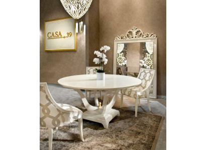 Table ronde + groupe de 6 chaises en bois Tables rondes ensemble Risch suite nouveau home24®