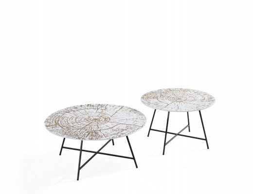 Tables de café Tables Tables d'appoint Salon Moderne Luxe Marron 2 pcs.