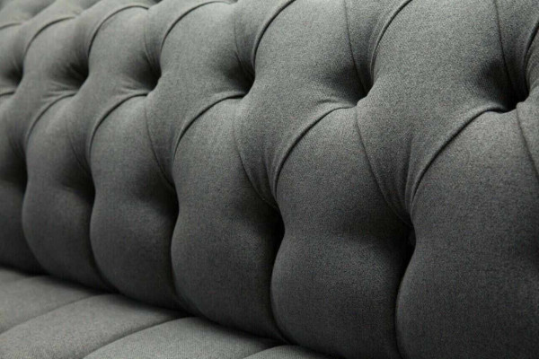 Canapé en tissu de luxe Chesterfield en anglais 4 places. Tissu de conception de rembourrage de canapé de canapé.