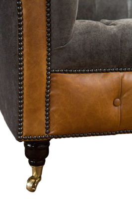 Canapé 4 places Chesterfield Luxe Grand Canapé Rembourrage 300cm Design