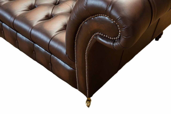 Canapé en cuir Canapé 4 places Canapé Luxe Classique en cuir Chesterfield Sofas