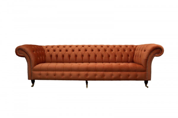 British Chesterfield Upholstery Luxury Sofa Design Couch Classic Sofa 4 Seater  Traduction en français : Canapé de luxe Chesterfield en tissu, design classique, 4 places