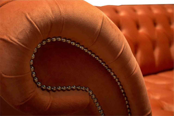 British Chesterfield Upholstery Luxury Sofa Design Couch Classic Sofa 4 Seater  Traduction en français : Canapé de luxe Chesterfield en tissu, design classique, 4 places
