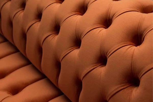 British Chesterfield Upholstery Luxury Sofa Design Couch Classic Sofa 4 Seater  Traduction en français : Canapé de luxe Chesterfield en tissu, design classique, 4 places