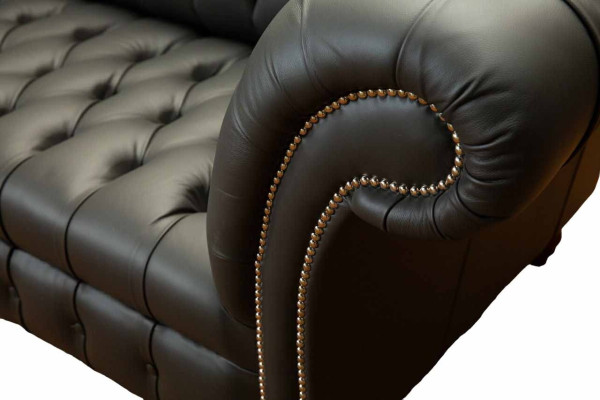 Canapé quatre places de luxe 4 places Salon Chesterfield en tissu anglais Design
