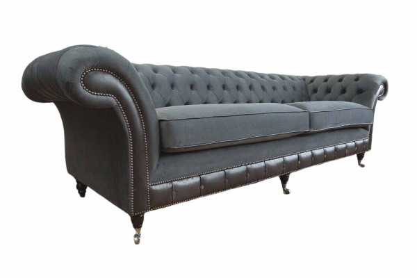 Canapé design Canapé luxueux Canapés rembourrés Canapé 4 places canapé chesterfield luxe gris