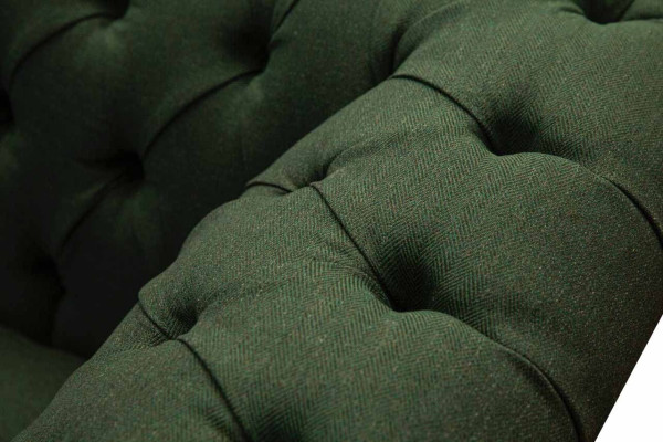 Canapé 4 places Vert Salon Design moderne Tissu d'ameublement de luxe