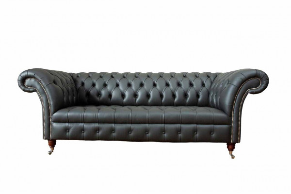 Chesterfield Design Luxus-Polstersofa Couch Sitz Leder neues Sofa neu.