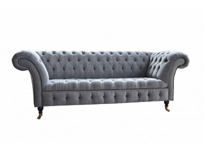 Chesterfield 3 places Canapé textile Tissu Canapés Canapés Tissus Canapé Rembourré