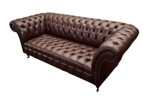 Canapé en cuir Chesterfield 3 places Canapés design de salon Upholstery