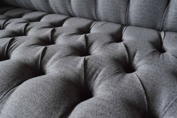 Canapé 3 places Chesterfield Revêtement en tissu Siège Tissu Canapés Canapé neuf