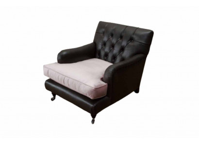 Fauteuil Canapé Design Salon Détente Marron Rembourrage Luxe Chesterfield nouveau