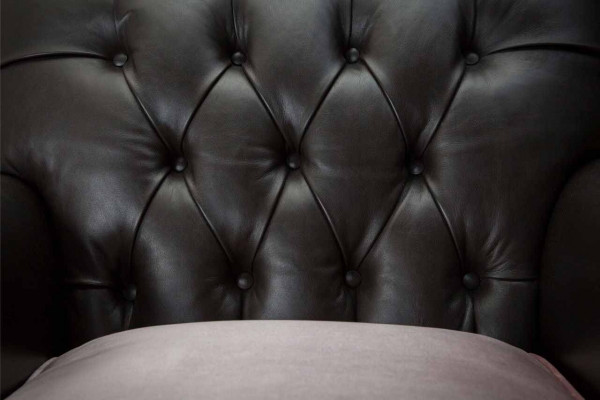 Fauteuil Canapé Design Salon Détente Marron Rembourrage Luxe Chesterfield nouveau