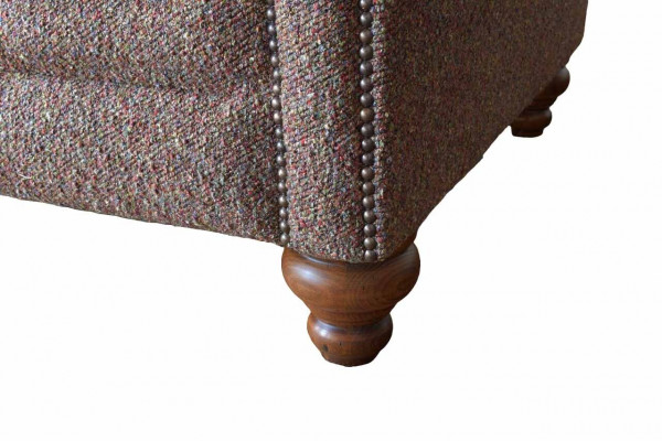 Grand canapé Chesterfield anglais de style classique R, 3 places, revêtement 230cm