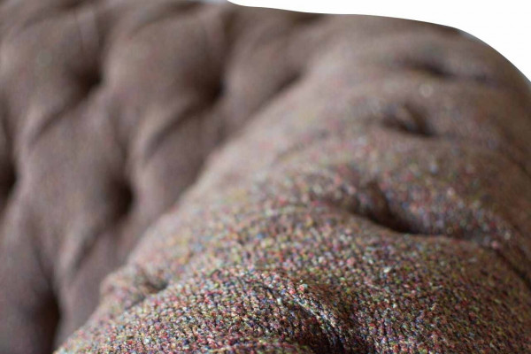 Grand canapé Chesterfield anglais de style classique R, 3 places, revêtement 230cm