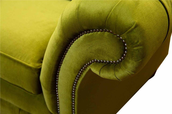 Canapé 3 places en tissu Design Canapé Rembourrage Canapés Textile Moderne Chesterfield